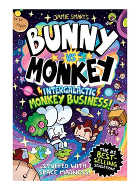 预售 英文原版 Bunny vs Monkey 11: Intergalactic Monkey Business 星际猴子事务 儿童漫画故事书 幽默搞笑故事集