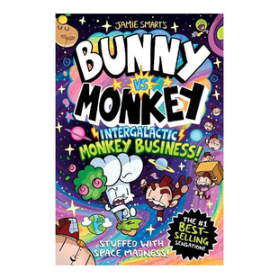 预售 英文原版 Bunny vs Monkey 11: Intergalactic Monkey Business 星际猴子事务 儿童漫画故事书 幽默搞笑故事集