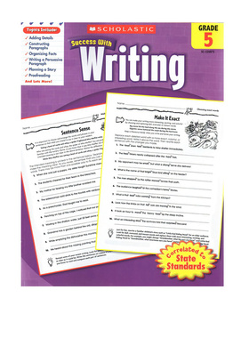 英文原版 Scholastic Success with Writing, Grade 5 学乐成功系列 五年级 写作训练 小写生家庭练习册