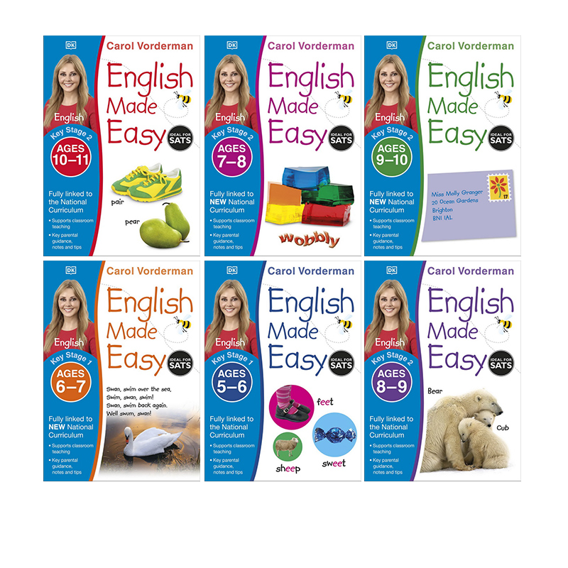 英文原版 DK English Made Easy Ages 5-6-7-8-9-10-11 6册合售 英语轻松学练习册 儿童启蒙学习用书国外英语课外教辅