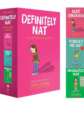 预售 英文原版 不够自信的娜塔莉 3册合售 Definitely Nat: A Graphic Novel Box Set 全彩漫画 青少年课外读物