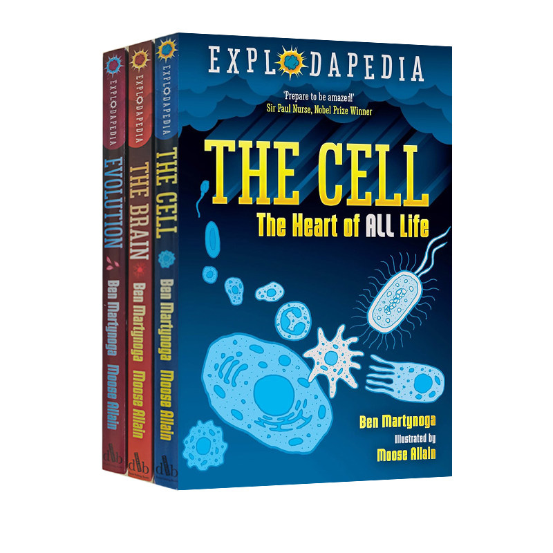 英文原版 爆炸百科系列3册 Explodapedia 细胞 进化 大脑 病毒 Ben Martynoga 科学百科 科普与科学通识
