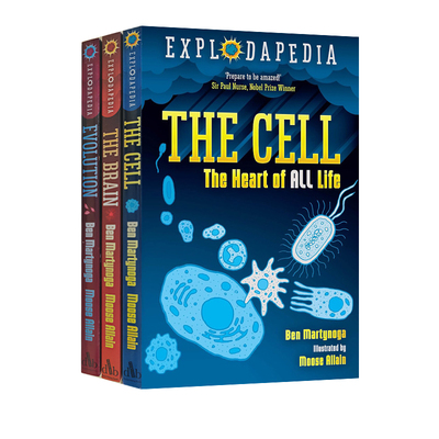 英文原版 爆炸百科系列3册 Explodapedia 细胞 进化 大脑 病毒  Ben Martynoga  科学百科 科普与科学通识
