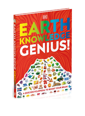 英文原版 DK出品 Earth Knowledge Genius! Quiz Encyclopedia to Boost Your Brain 地球知识 DK少儿图解科普百科