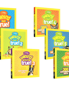 英文原版 Weird But True Mega-Set 1-6 300 世界真奇妙系列 6册 中小学生英语课外扩展阅读读物 少儿科普百科全书平装图鉴书