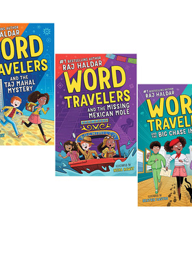 预售 英文原版 Word Travelers 系列 3册 桥梁章节书 冒险谜团 Taj Mahal Mystery/Big Chase in Paris