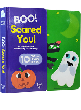 英文原版 Boo Scared You 纸板翻翻书 万圣节 趣味身体幽默图画故事绘本 Twirl法国艺术品牌
