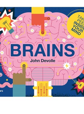 预售 英文原版 小脑袋大科学 Brains：Big science for little minds 精装 儿童知识科普启蒙 全彩图画书 John Devolle