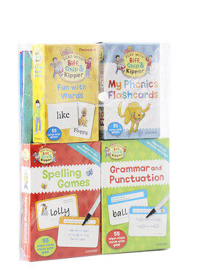 L3-5 自然拼读与阅读技巧套装 Oxford Reading Tree Activity Sticker Flashcard 牛津阅读树配套闪卡送贴纸 4册4套 英文原版绘本