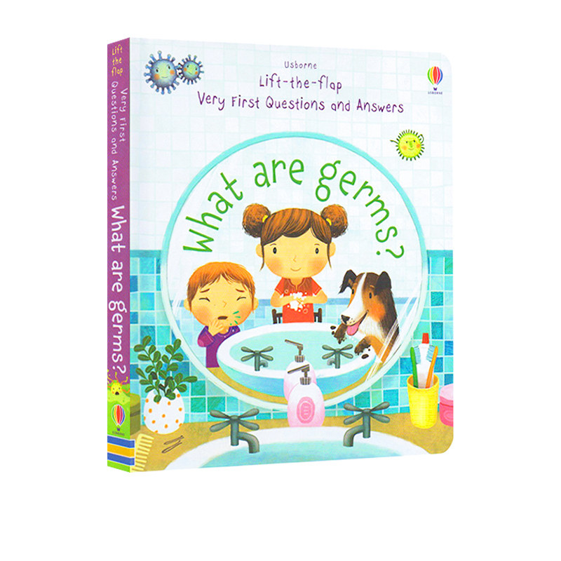 尤斯伯恩 Usborne Very First Questions and Answers What are Germs? 你问我答翻翻书 英文原版 儿童启蒙科普 宝宝生活习惯