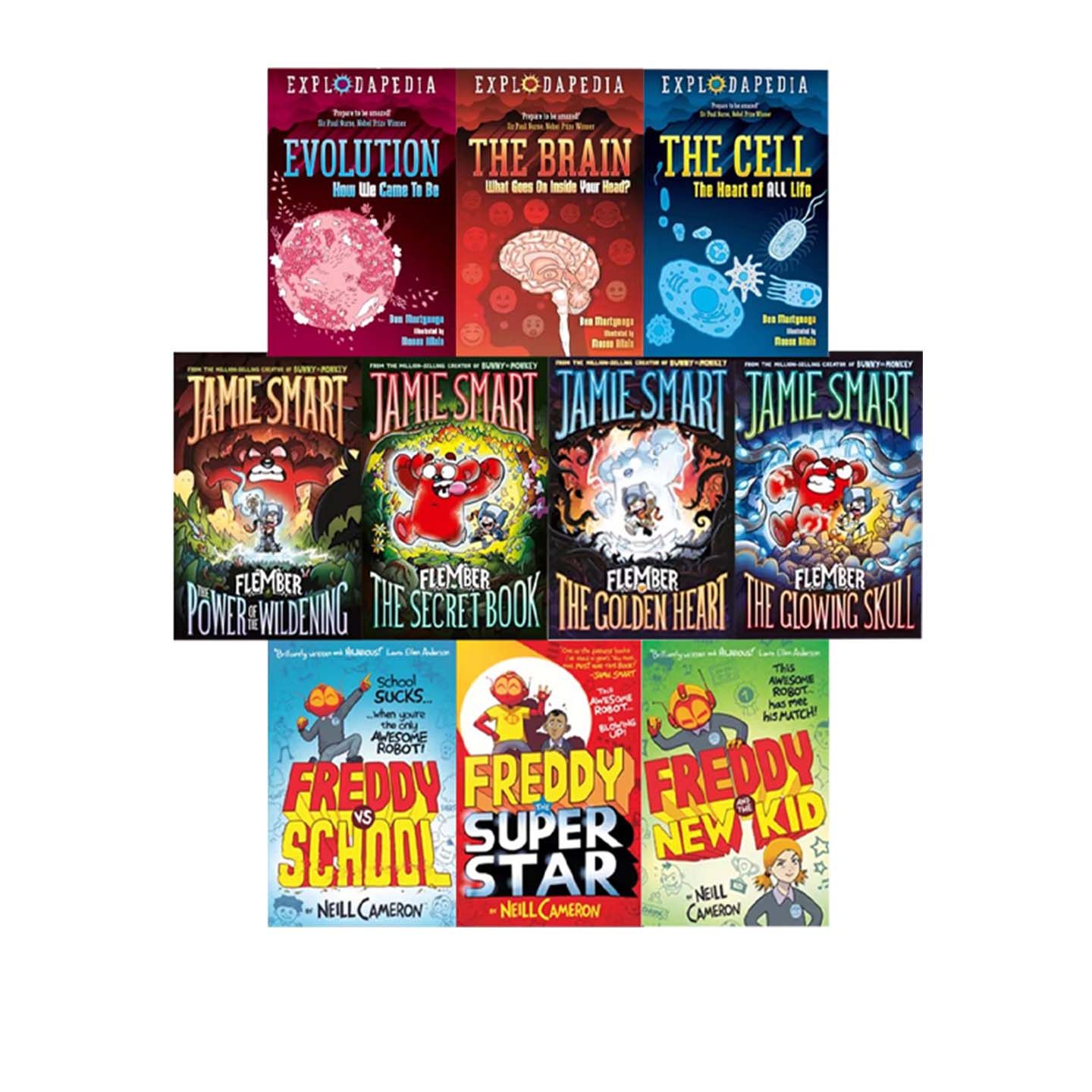 爆炸百科系列4册 Explodapedia 细胞Cell 进化Evolution 大脑Brain 病毒 Virus 英文原版科普与科学通识 Ben Martynoga
