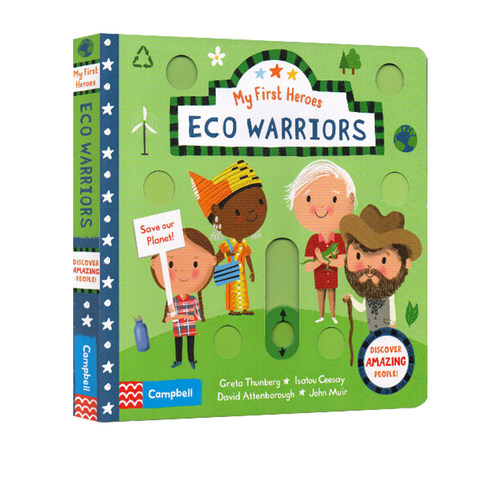 英文原版 Campbell  BUSY系列 My First Heroes Eco Warriors 儿童启蒙认知科普读物 机关抽拉滑动活动纸板书