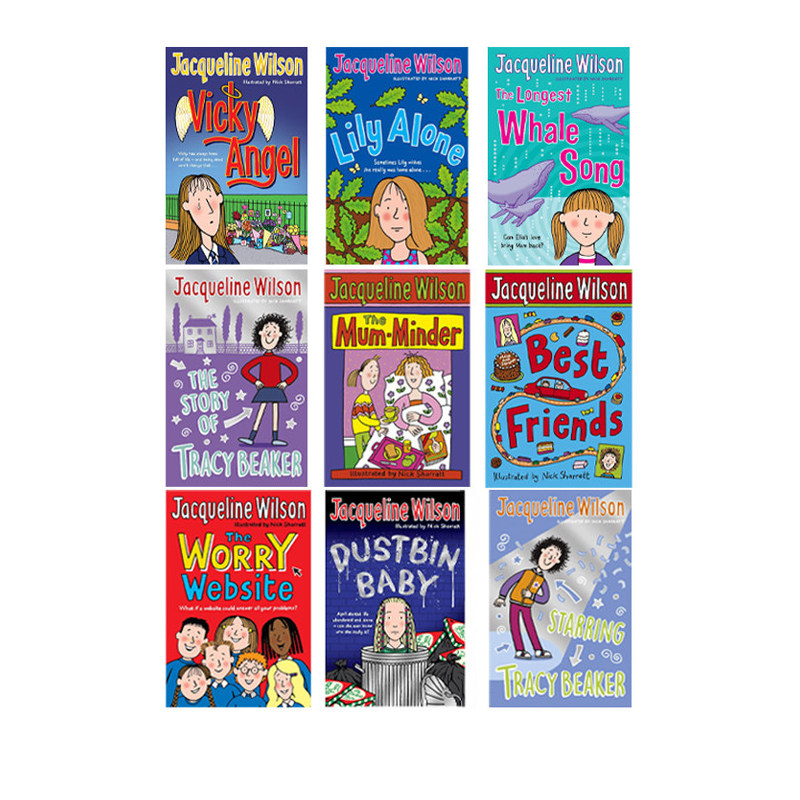 麻辣女生基地 英文原版 Jacqueline Wilson 9册合售 英国儿童文学女王作品 大明星崔西 我们班的心事 中小学英语课外阅读小说