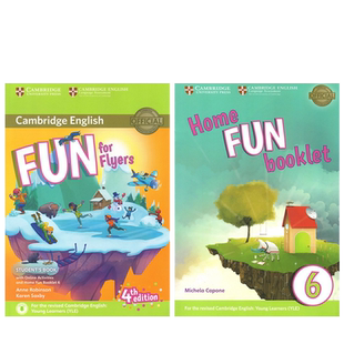 剑桥少儿英语YLE三级考试学生书含在线自学账号+练习册Fun for Flyers Student's Book with Online Home Fun Booklet 6