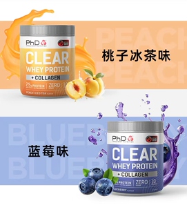 WHEY PROTEIN ZERO SUGAR英国进口蛋白粉桃子冰茶 蓝莓味运动300G