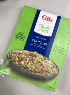 印度进口加热即食蔬菜炒饭米饭Ready meals Rice cooked焖饭炒饭