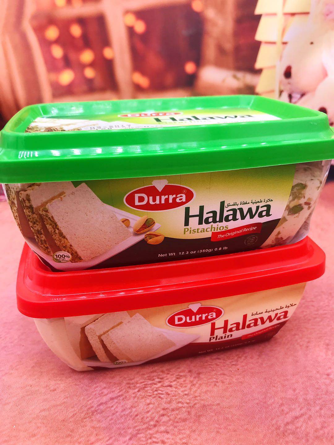 halawa with pistachio350g沙特阿拉伯开心果味芝麻糖 糖果durra