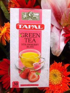 GREEN TEA30bages进口草莓茶水果茶绿茶低卡健身休闲茶包TAPAL