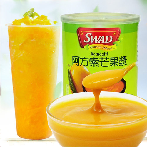 India food印度进口甜品原料SWAD阿方索芒果浆商用Mango pulp850g