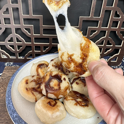 糯米团子冷藏油煎水煮