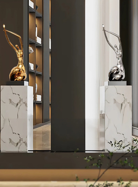 抽象人物雕塑树脂电镀工艺软装