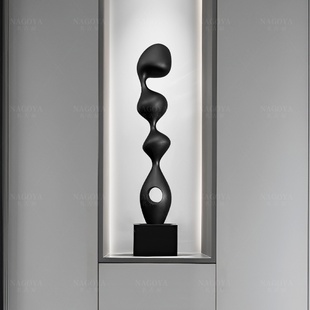 现代简约瘦高款细长型壁龛橱窗装饰玄关客厅售楼处样板间树脂摆件