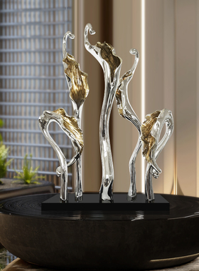 酒店大堂摆件树脂电镀工艺品