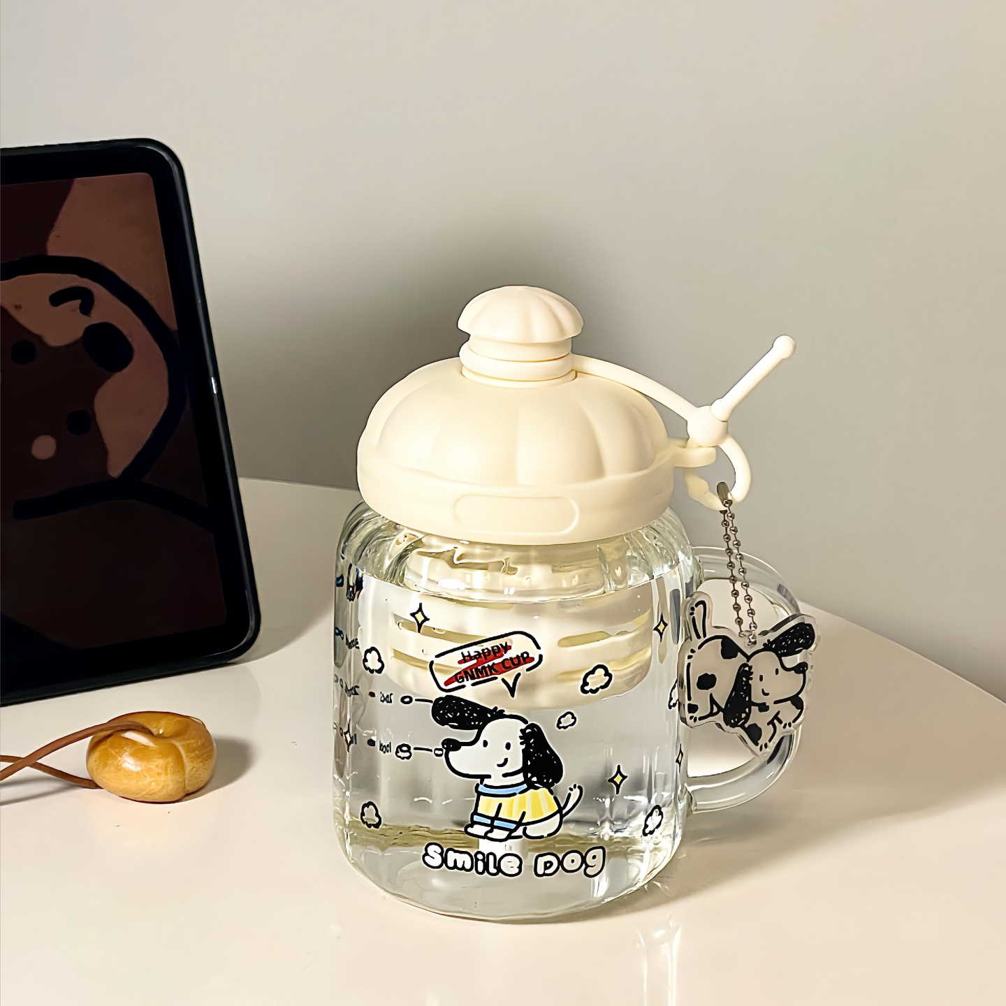 高硼硅玻璃吸管杯+茶果仓图片