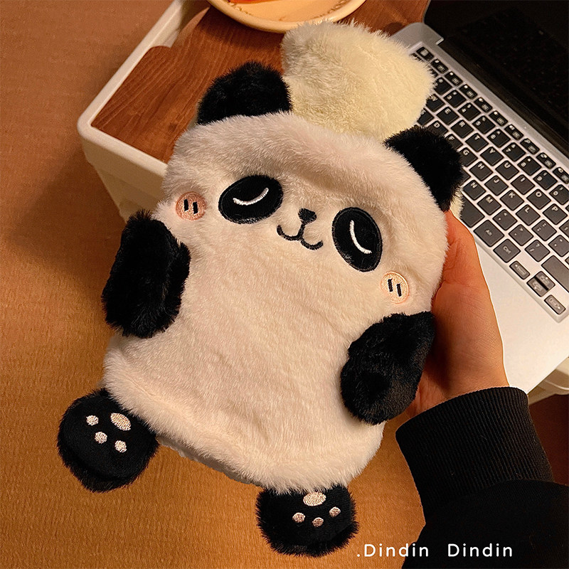 可插手注水毛绒热水袋暖水袋