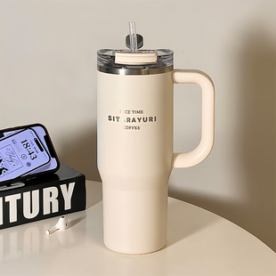 保温保冷冰霸杯大容量吸管巨无霸水杯办公室男女生高颜值杯子便携