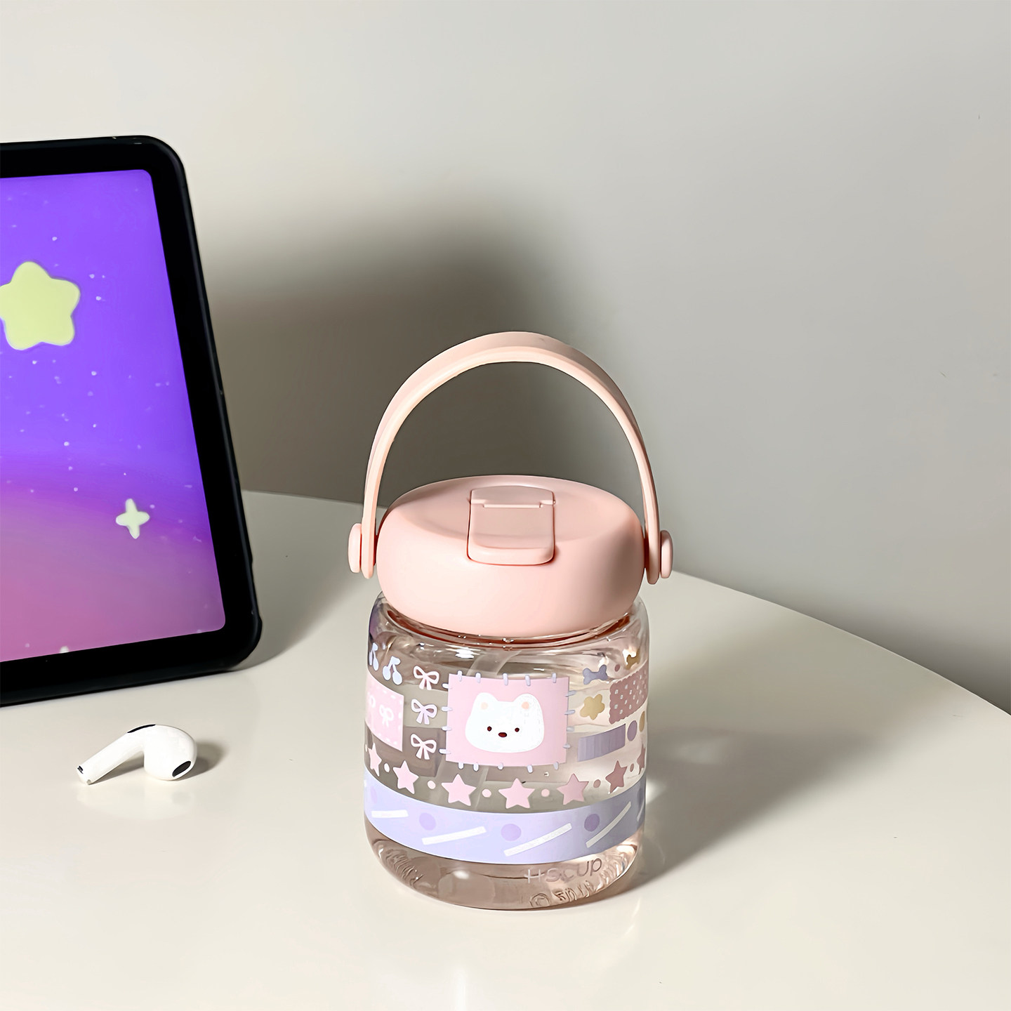 食品级塑料杯高颜值女生迷你口袋杯2026新款吸管杯便携小巧水杯子