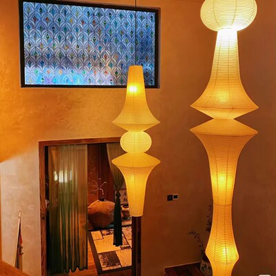 野口勇风客厅吊灯LOFT复式民宿酒馆女装店服装店橱窗灯长灯宣纸灯