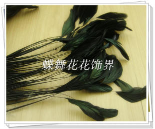黑色羽毛纯天然 diy手工饰品配件胸花发饰头饰鸡尾毛帽子新娘材料