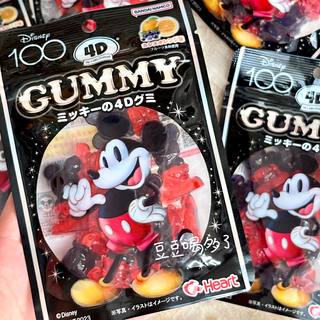 现货 HEART日本gummy迪士尼100週哖限定米奇4D葡萄橙子味果汁软糖
