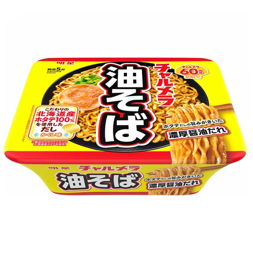 数量限定 现货日本明星扇贝高汤浓厚酱油炒油面111g
