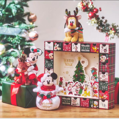 2025圣诞节限定 日本迪士尼米奇倒数盲盒日历24格糖果巧克力饼干