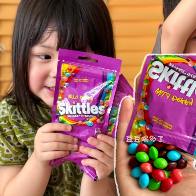 现货日本限定 Skittles野莓味彩虹糖零食40g
