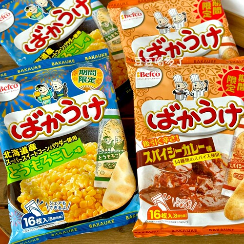 现货 日本Befco牛油粟米辛香咖喱味香脆米饼仙贝零食好吃可口16枚