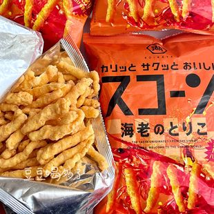 新品推荐！现货日本湖池屋浓厚海鲜烧烤芝士味粟米条零食袋装70g