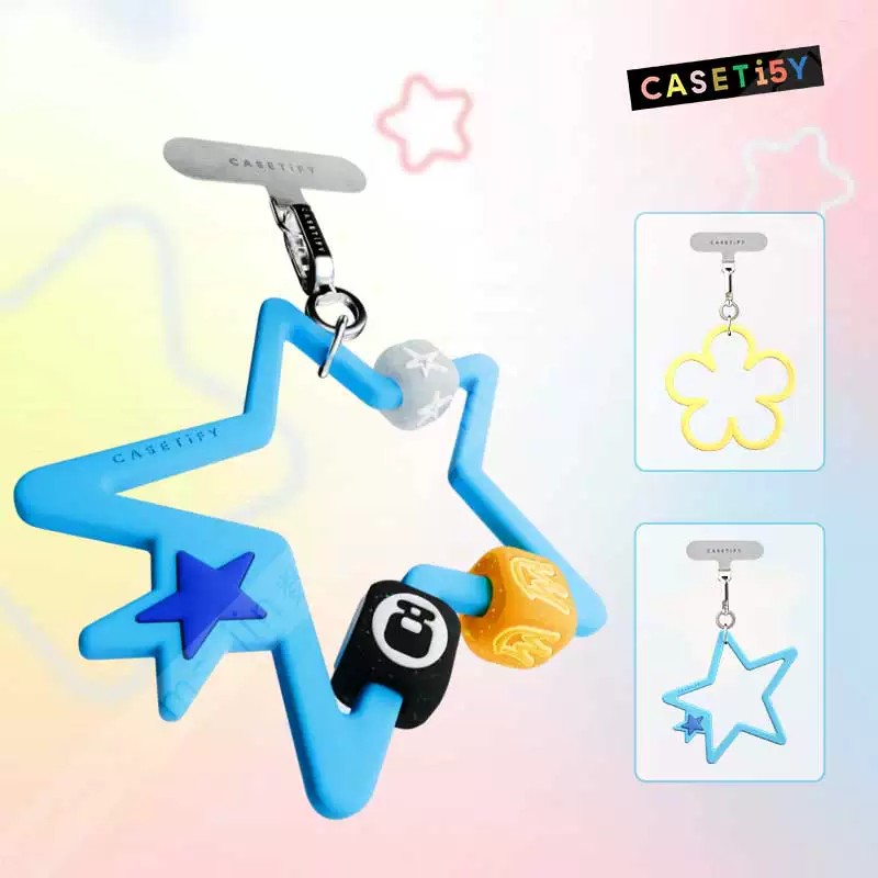 CASETiFY蓝色星星果冻手机腕带
