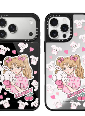 现货CASETiFY正品Cammy 兔与女孩适用苹果iPhone16/17 Pro Max防摔手机壳女生15/14/13轻奢air甜美高端保护套