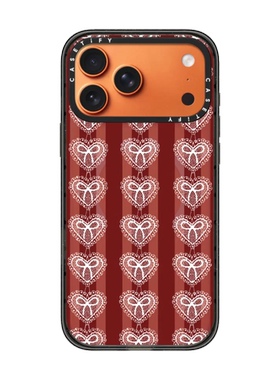 现货CASETiFY正品梦中女孩适用苹果iPhone16/17Pro Max防摔手机壳时尚15/14/13/air红色蕾丝蝴蝶结甜美保护套