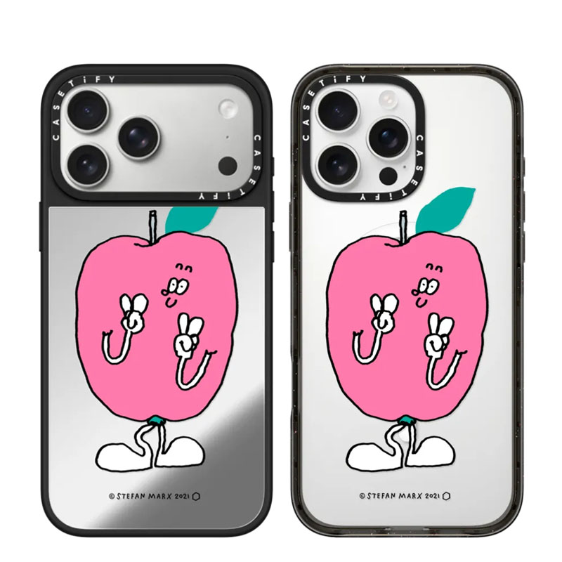CASETiFY粉苹果小人艺术手机壳套