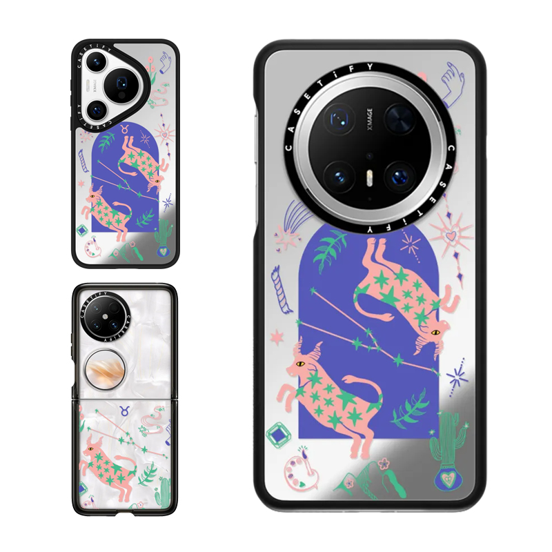 现货正品CASETiFY璀璨星座系列适用华为P70 Pro金牛座手机壳Ultra/Pocket 2折叠Mate60/70Pro+创意艺术保护套