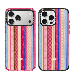 现货CASETiFY正品波尔卡圆点条纹适用苹果iPhone16/17 Pro Max防摔手机壳高级清新15/14/13靓丽ins风12保护套