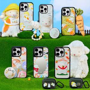 现货CASETiFY正品联名海湾兔小羊Kiddo秋日农场胡萝卜适用苹果iPhone16 pro max艺术手机壳15/14/12/13创意套