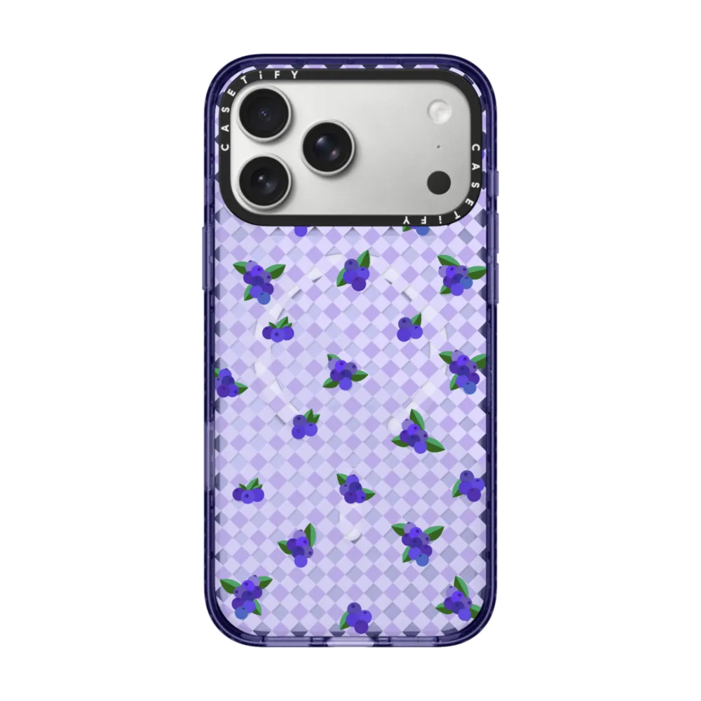 现货CASETiFY正品浆果爱好者紫色格纹适用苹果iPhone16/17 pro max防摔手机壳14/13/15甜美17air清新小花套12