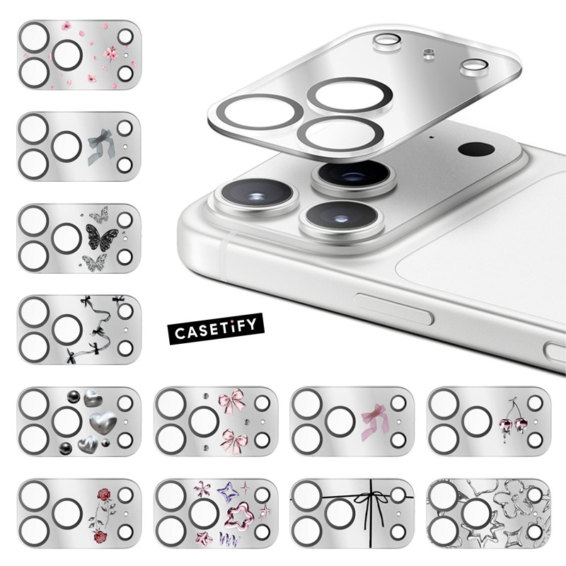 CASETiFY正品镜面手机镜头保护贴膜适用苹果iphone17 pro max艺术家款式好看小图标高级时尚个性写名字镜头膜