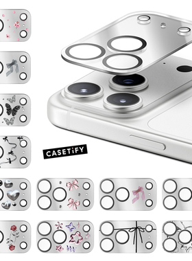 CASETiFY正品镜面手机镜头保护贴膜适用苹果iphone17 pro max艺术家款式好看小图标高级时尚个性写名字镜头膜