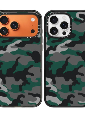 现货CASETiFY正品绿彩服黑色适用苹果iPhone16/17Pro Max防摔手机壳时尚14/13轻奢17air潮流15情侣男生保护套